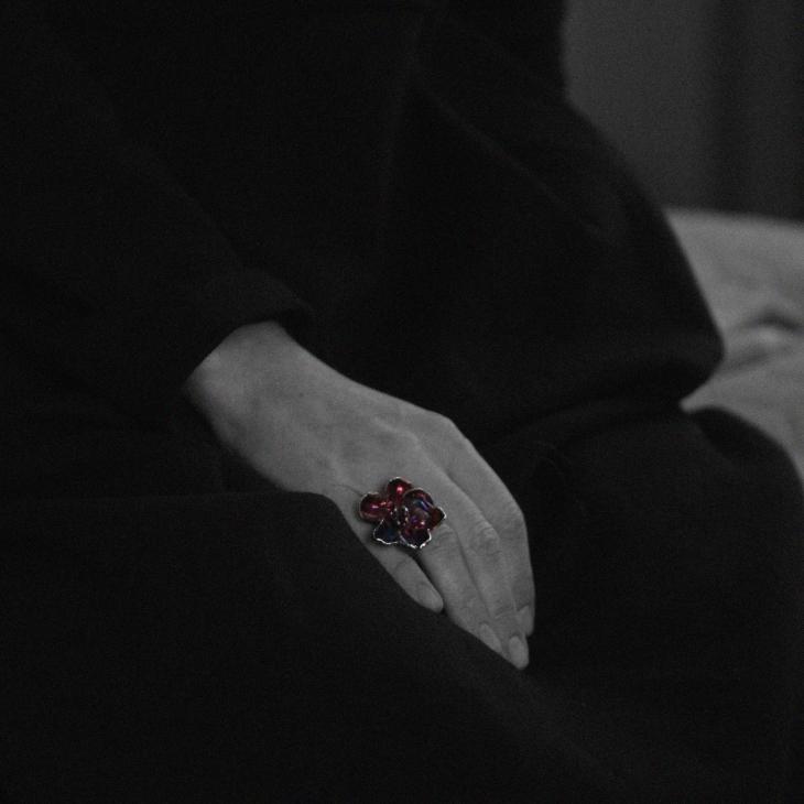 Кольцо в серебре Fleur de Magique, Абрикос, фото 2