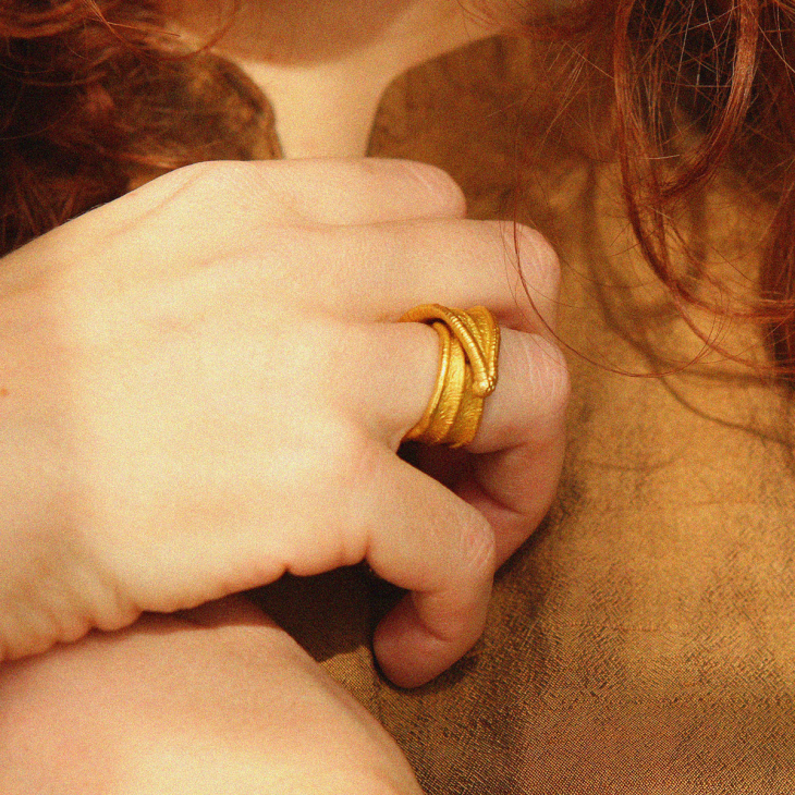 Кольцо в золоте Poison, Олеандр, фото 3