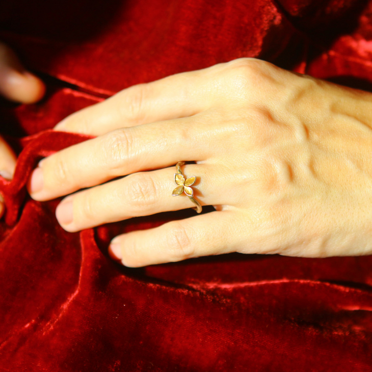 Ring in silver, Hydrangea , фото 5