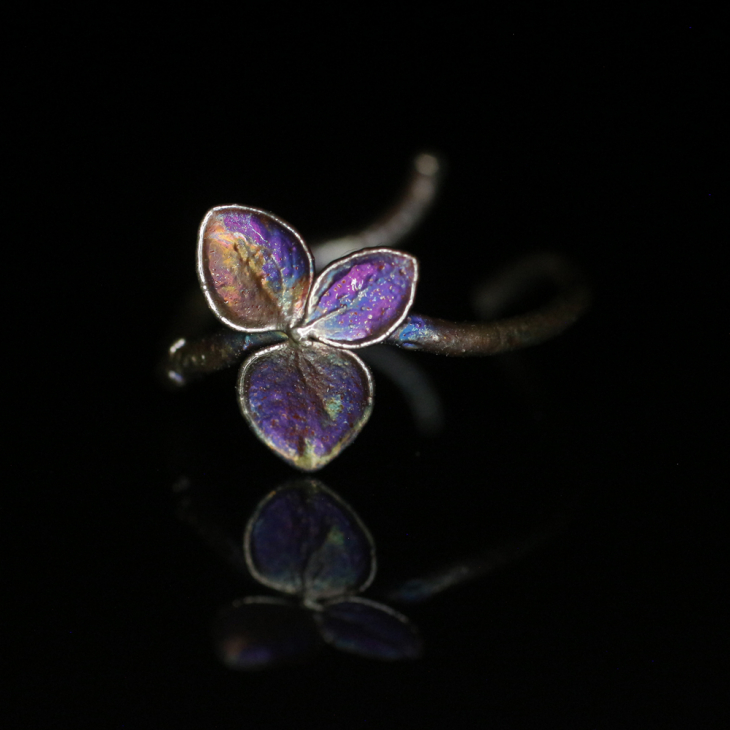 Ring in silver, Hydrangea , фото 3