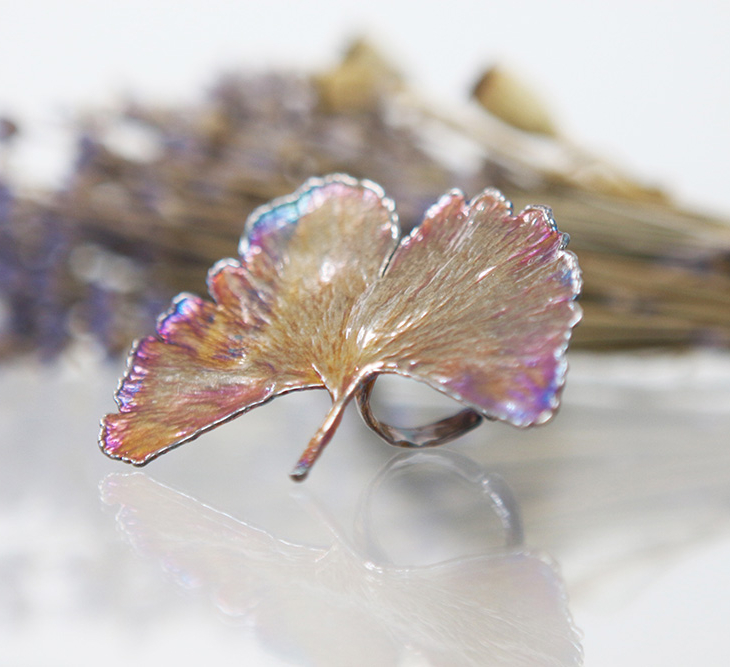 Кольцо в серебре Love Alchemy, Гинкго, фото 2