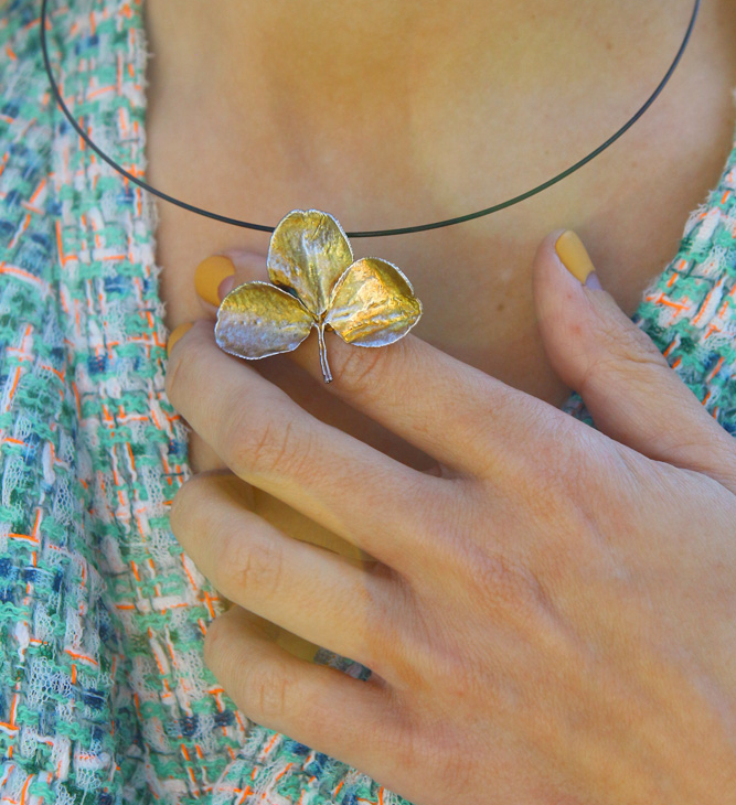 Pendant in silver, Clover, фото 1