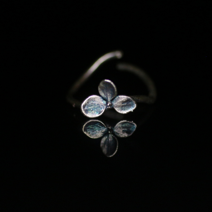 Ring in silver, Hydrangea , фото 4