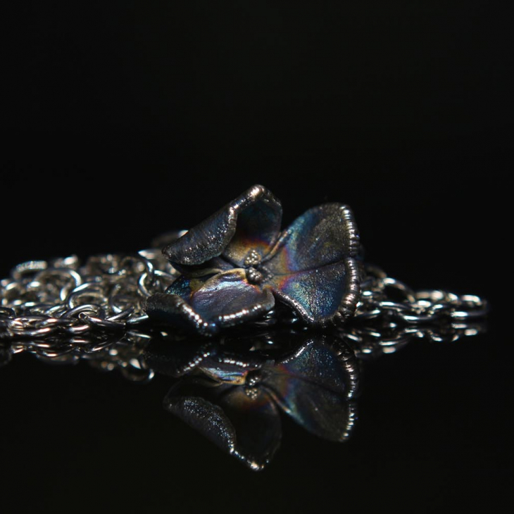 Кулон в серебре Fleur de Magique, Анютины Глазки, фото 1