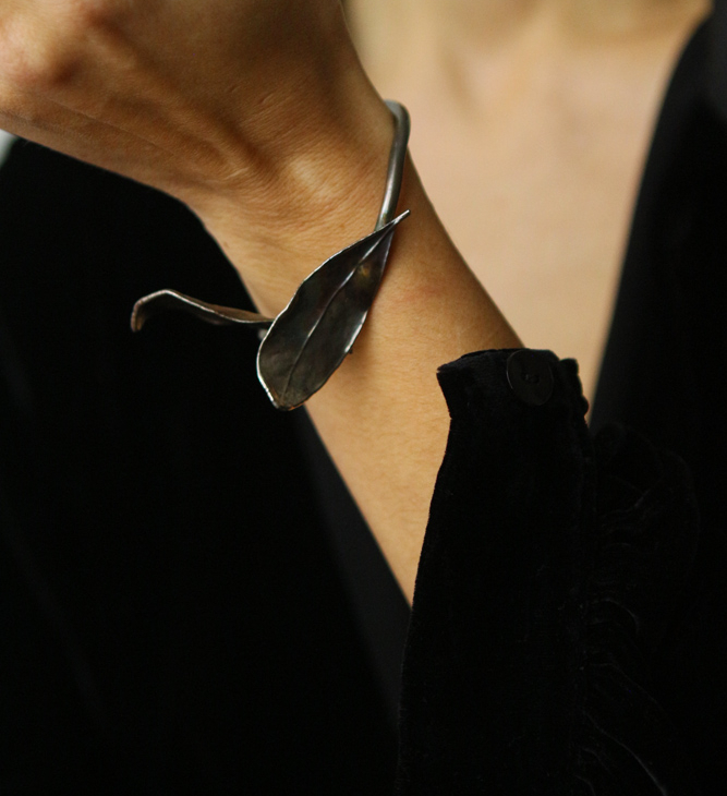 Laurel leaf bracelet in silver, фото 2