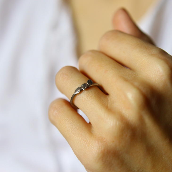 Ring in silver, Hydrangea , фото 1