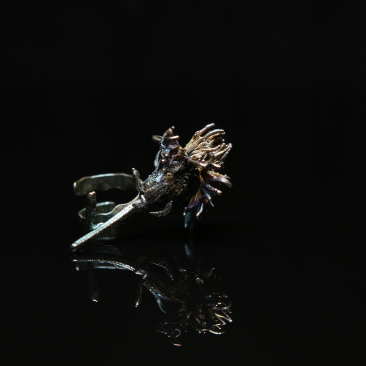 Кольцо в серебре Fleur de Magique, Василек, фото 2