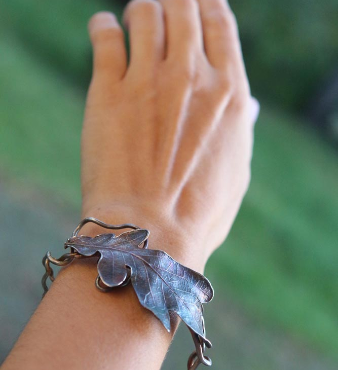 Bracelet in silver ,Oak, фото 2