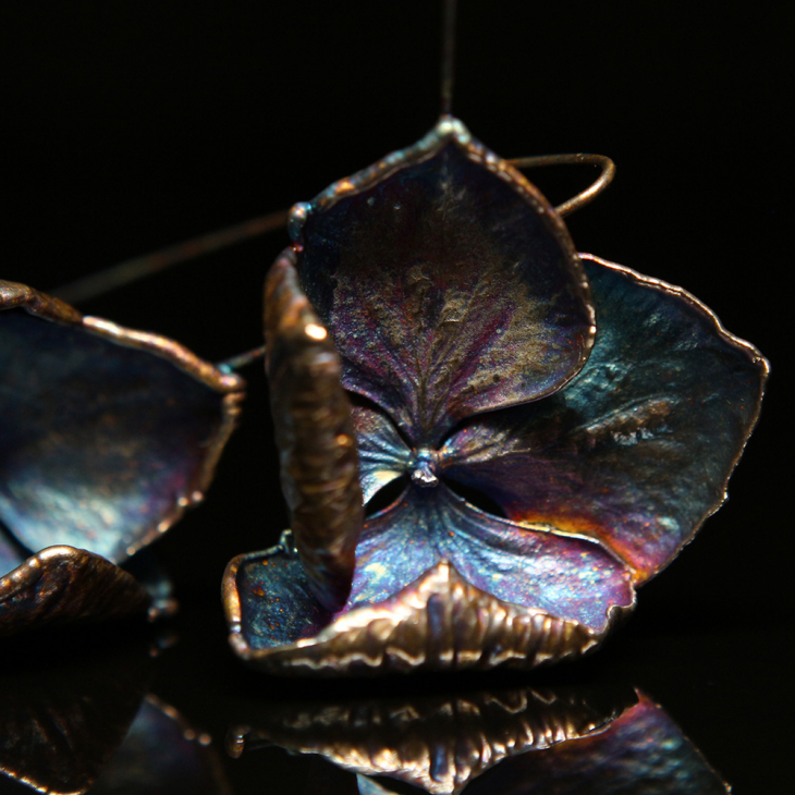 Серьги в серебре Fleur de Magique, Гортензия, фото 3