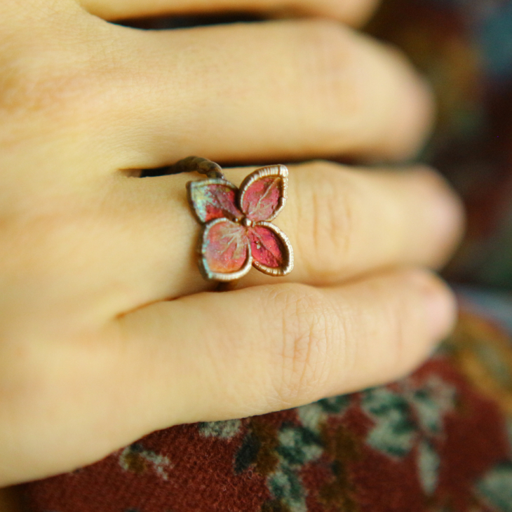Ring in silver, Hydrangea , фото 1