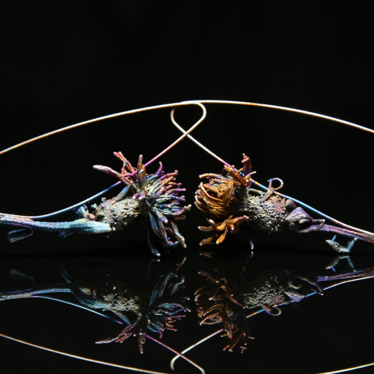 Серьги в серебре Fleur de Magique, Васильки, фото 2