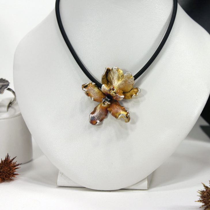 Кулон в серебре Fleur de Magique, Орхидея, фото 2