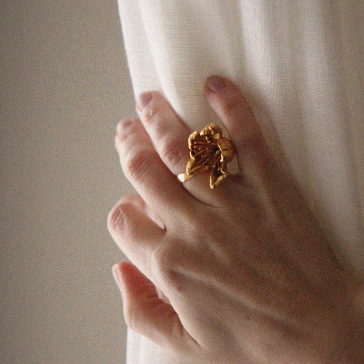 Кольцо в золоте Fleur de Magique, Яблоня, фото 2