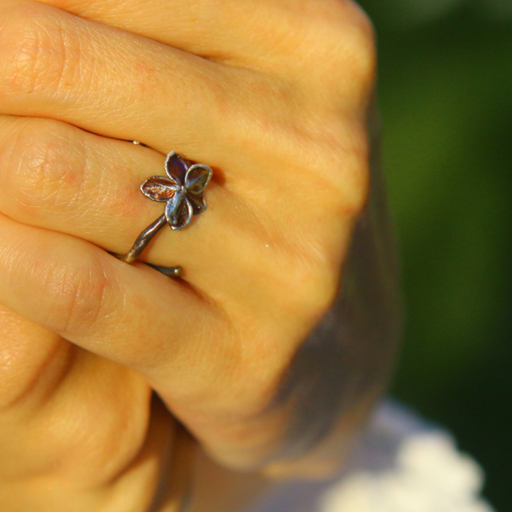 Rings in silver, Hydrangea , фото 2