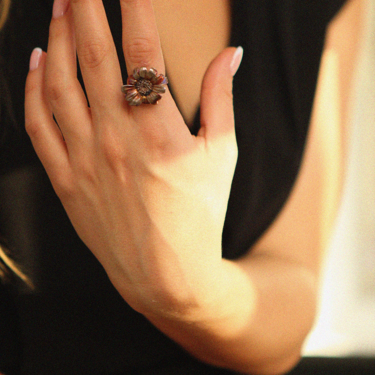 Кольцо в серебре Fleur de Magique, Ромашка, фото 1