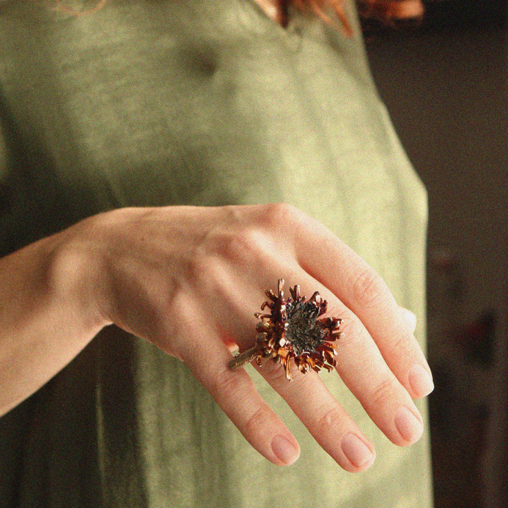 Кольцо в серебре Fleur de Magique, Одуванчик, фото 1