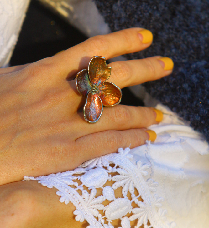 Rings in silver, Hydrangea , фото 3