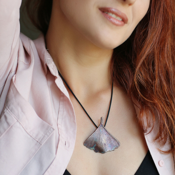 Кулон в серебре Love Alchemy, Гинкго, фото 6