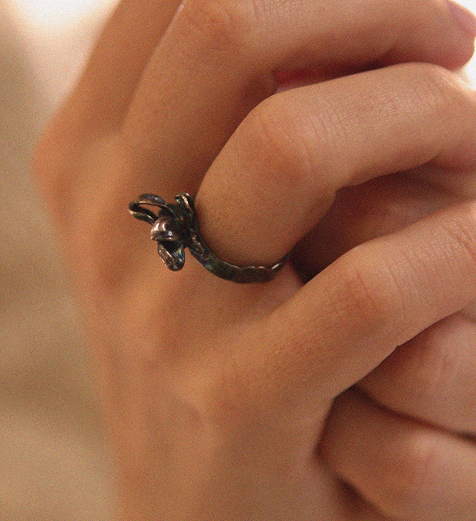 Кольцо в серебре Fleur de Magique, Сирень, фото 3