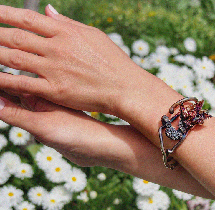 Браслет в серебре Flora, Огурец, фото 3