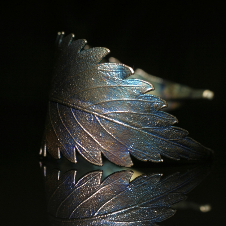 Браслет Flora в серебре, Каннабис , фото 2