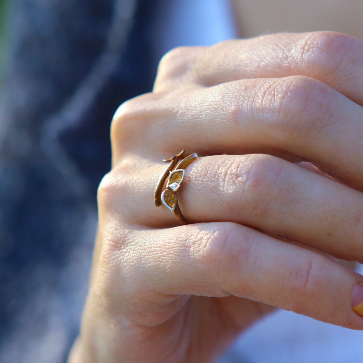 Rings in silver, Hydrangea , фото 4