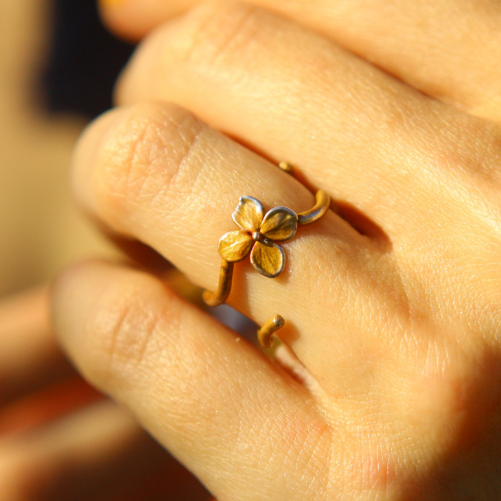 Rings in silver, Hydrangea , фото 3
