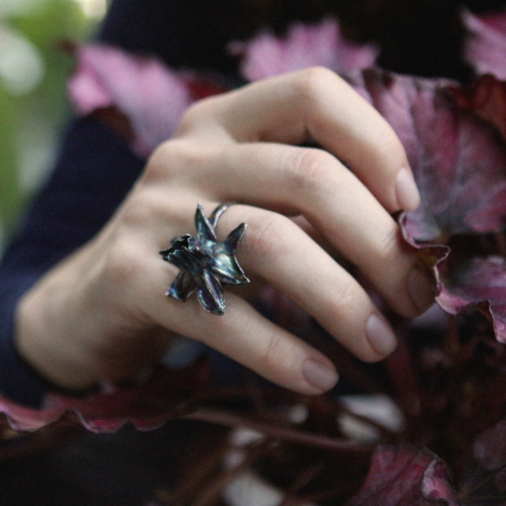 Кольцо в серебре Fleur de Magique, Нарцисс, фото 2