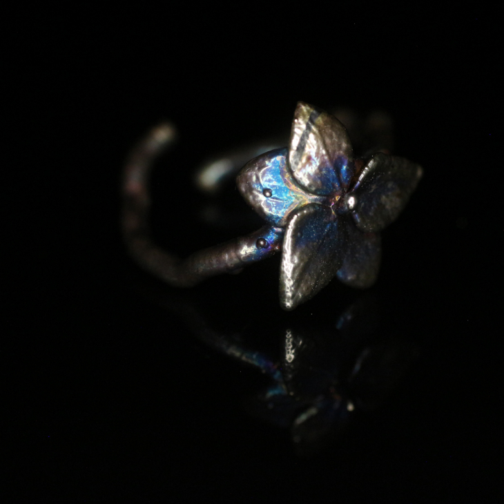 Ring in silver, Hydrangea , фото 3