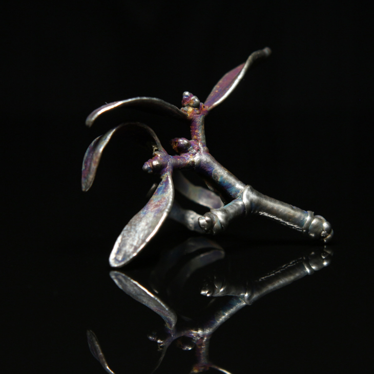 Кольцо в серебре Poison, Омела, фото 1