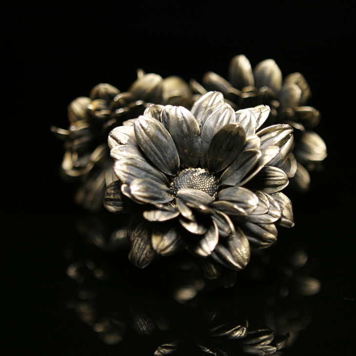 Комплект в серебре Fleur de Magique, Хризантемы, фото 1
