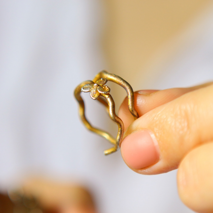 Ring in silver, Hydrangea , фото 4