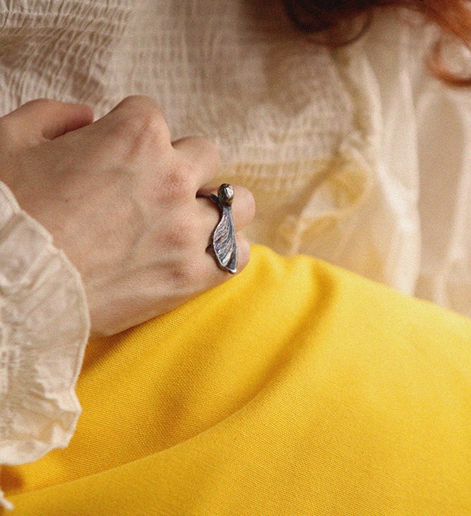 Кольцо в серебре Love Alchemy, Клен, фото 2