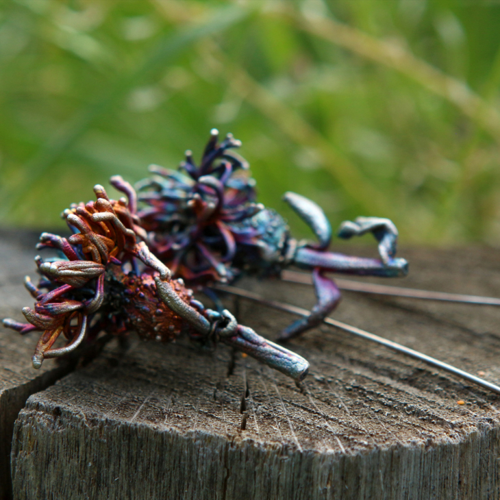 Серьги в серебре Fleur de Magique, Васильки, фото 3