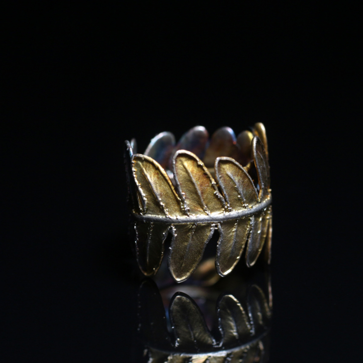 Кольцо Fern Flower в серебре, Папоротник, фото 4