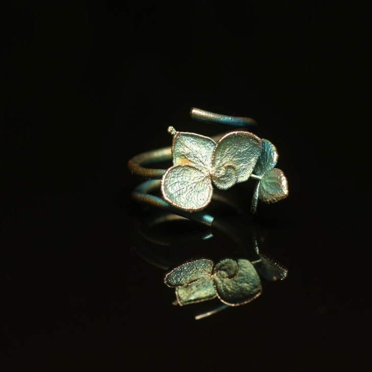 Кольцо в серебре Fleur de Magique, Гортензия, фото 2