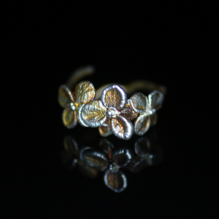 Ring in silver, Hydrangea , фото 4