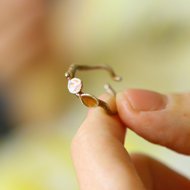 Ring in silver, Hydrangea , фото 3