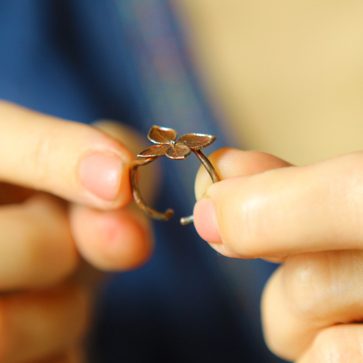 Ring in silver, Hydrangea , фото 3