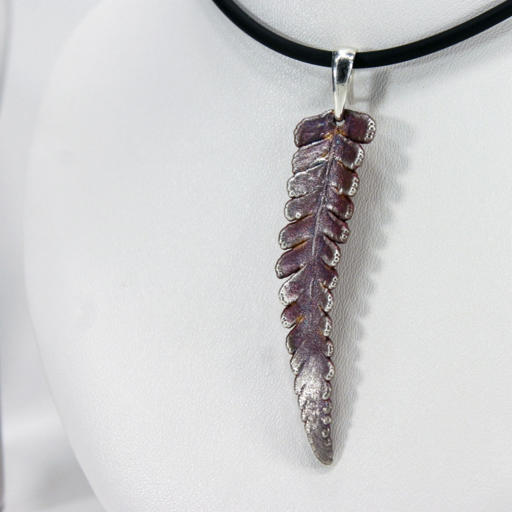 Кулон в серебре Fern Flower, Папоротник, фото 2