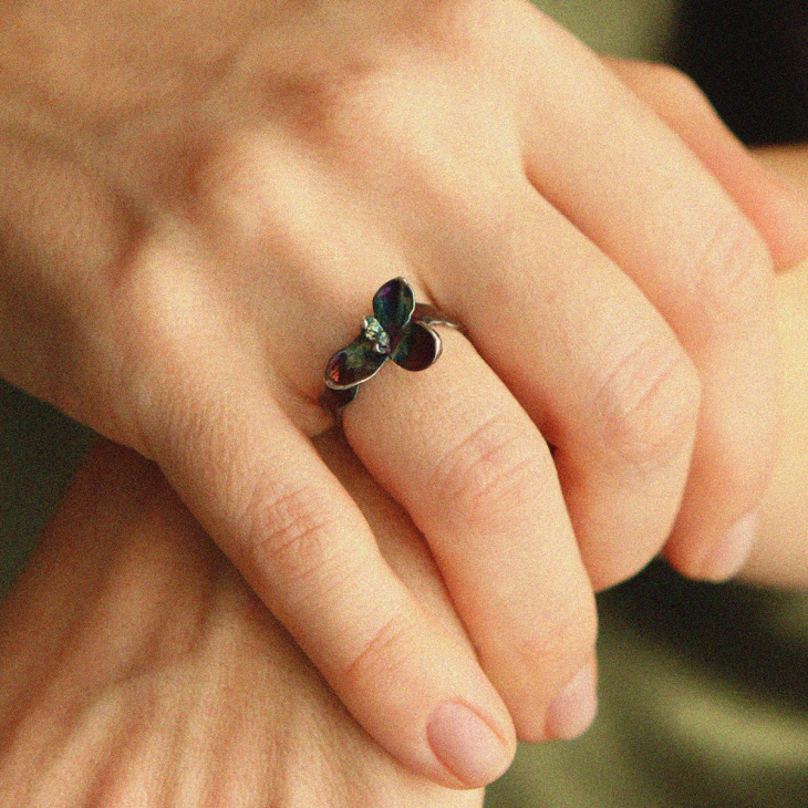 Кольцо в серебре Fleur de Magique, Сирень, фото 2