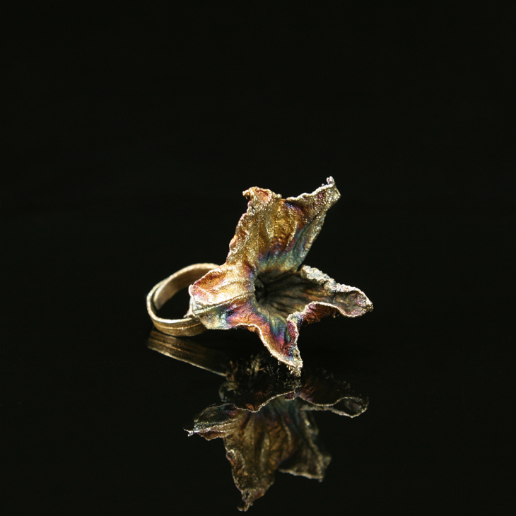 Кольцо в серебре Fleur de Magique, Цветение Огурца, фото 3