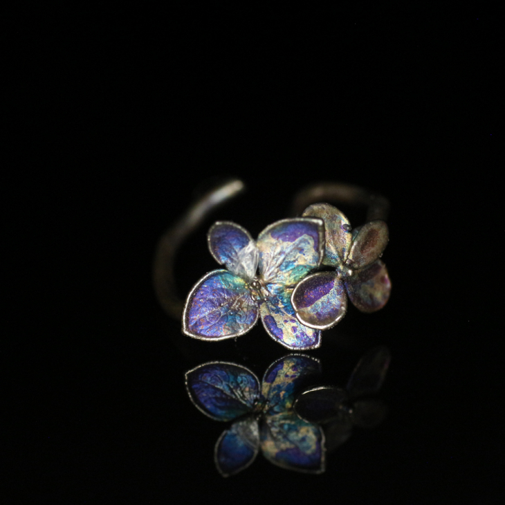 Ring in silver, Hydrangea , фото 4