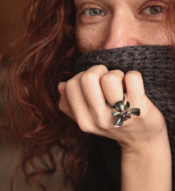 Кольцо в серебре Fleur de Magique, Орхидея, фото 3