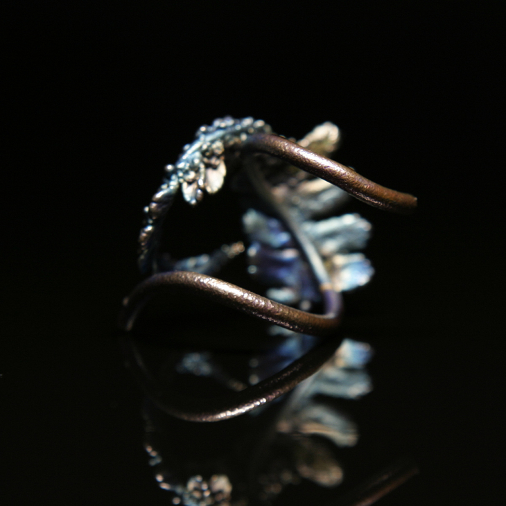 Кольцо в серебре Fern Flower, Папоротник, фото 3