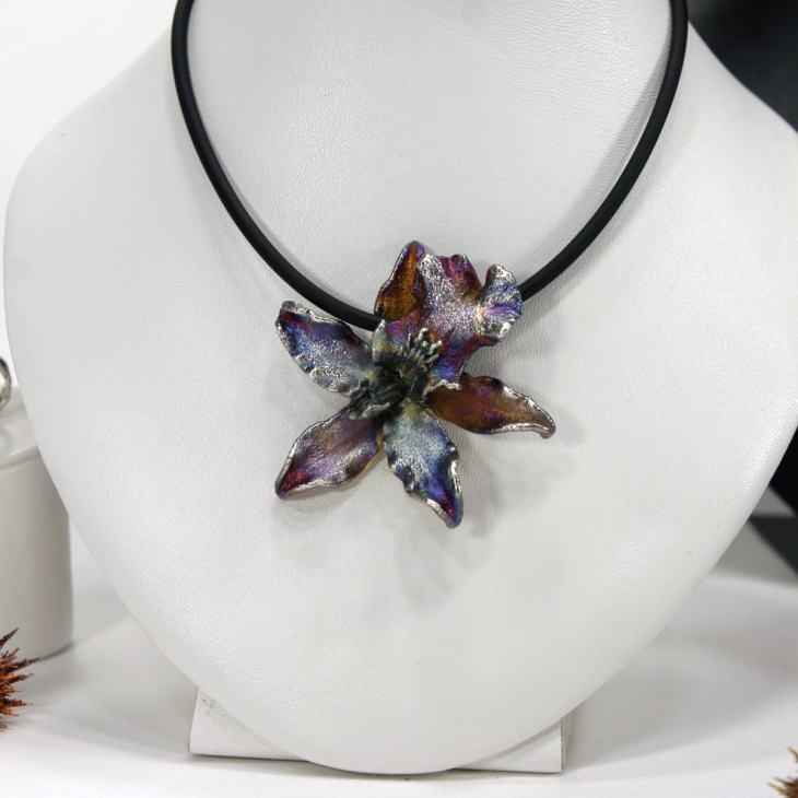 Кулон в серебре Fleur de Magique, Орхидея, фото 2