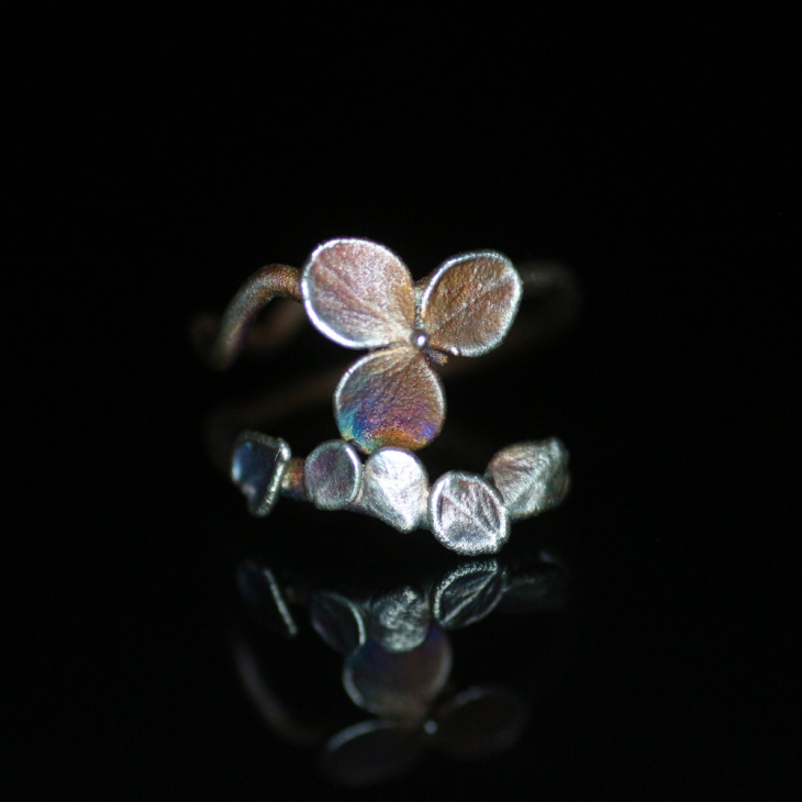 Ring in silver, Hydrangea , фото 4