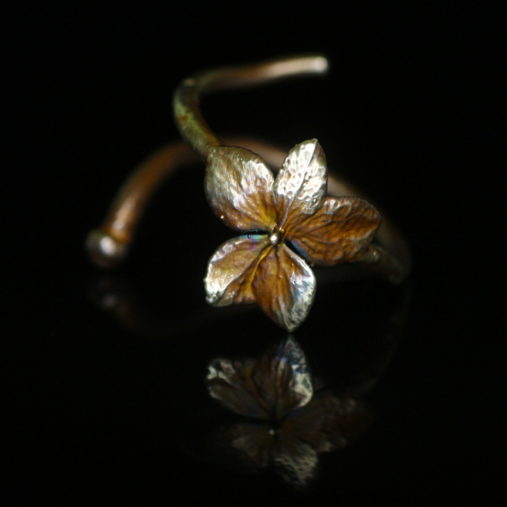 Rings in silver, Hydrangea , фото 4