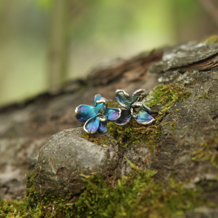 Серьги в серебре Fleur de Magique, Сирень, фото 3