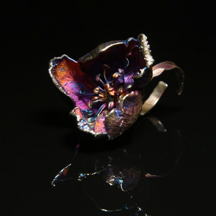 Кольцо в серебре Fleur de Magique, Яблоня, фото 2